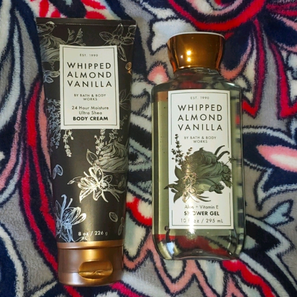 BBW body cream and shower gel